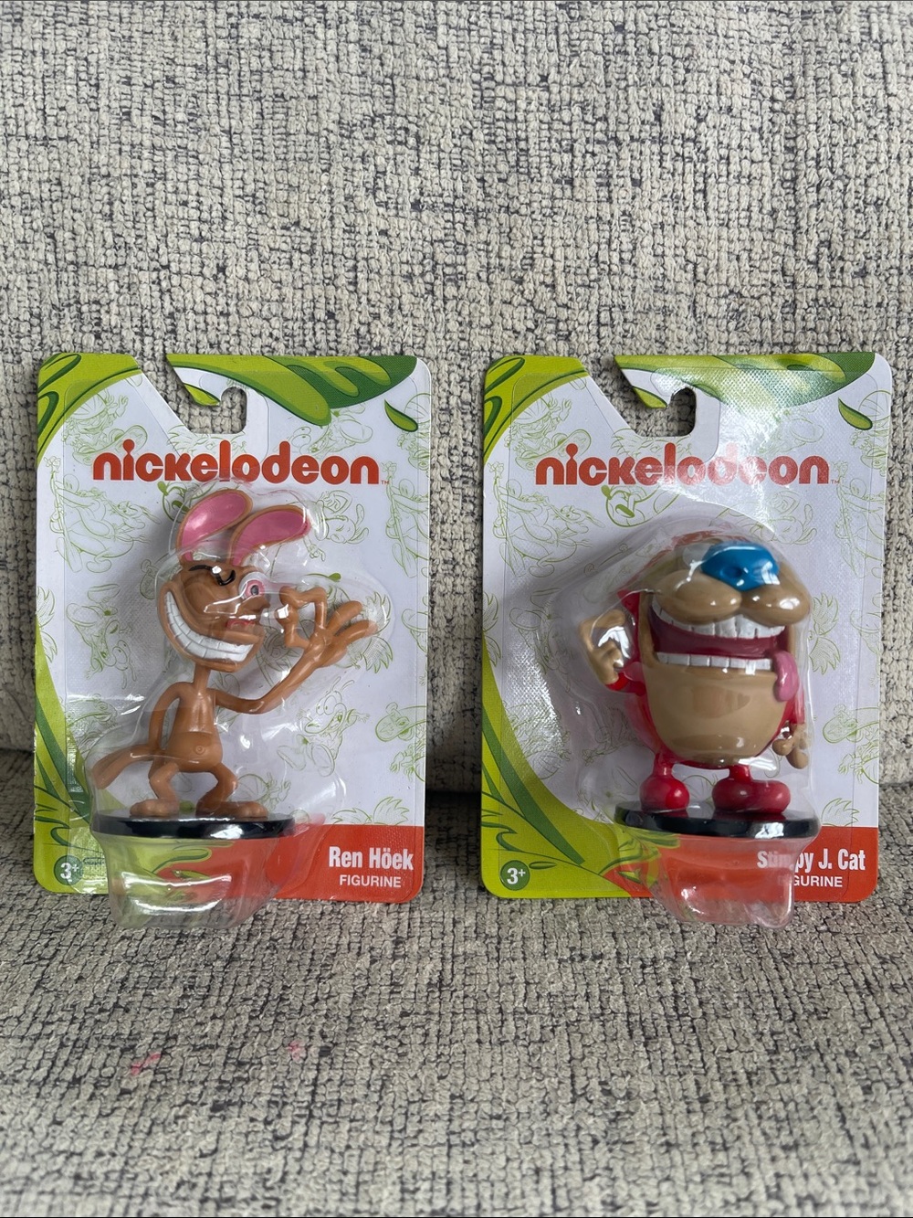 Nickelodeon Ren Höek & Stimpy J. Cat Figures - Pink, Brown, Blue